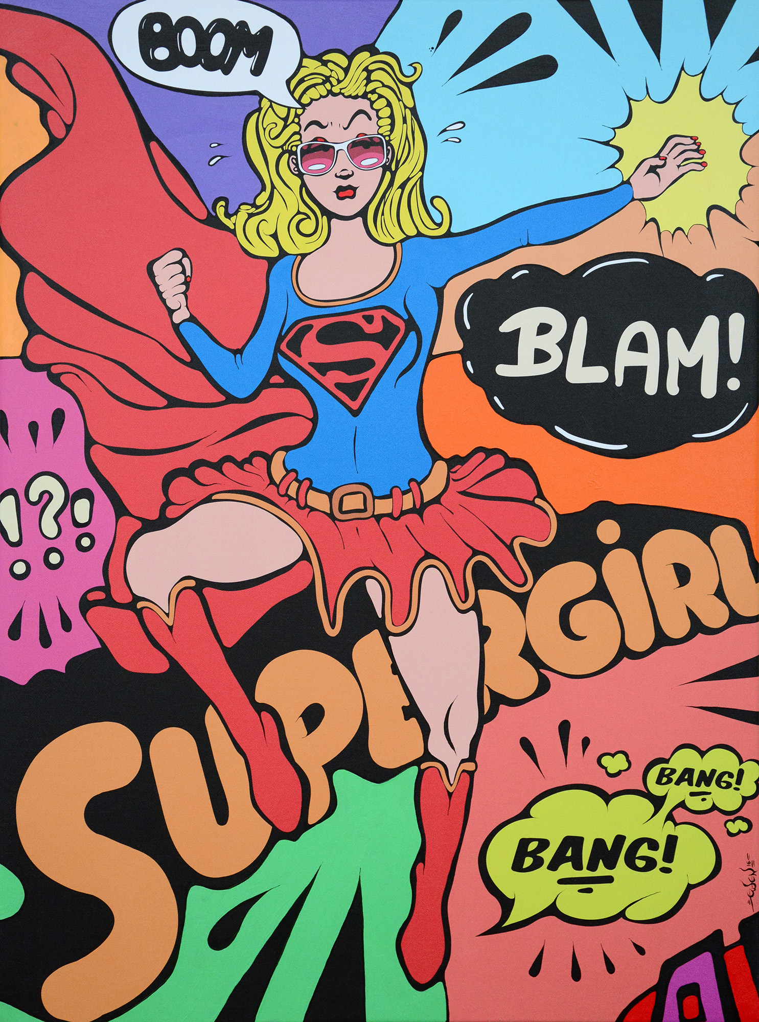 Ewen Gur: Bild ‚Supergirl‘ (2016) (Unikat)