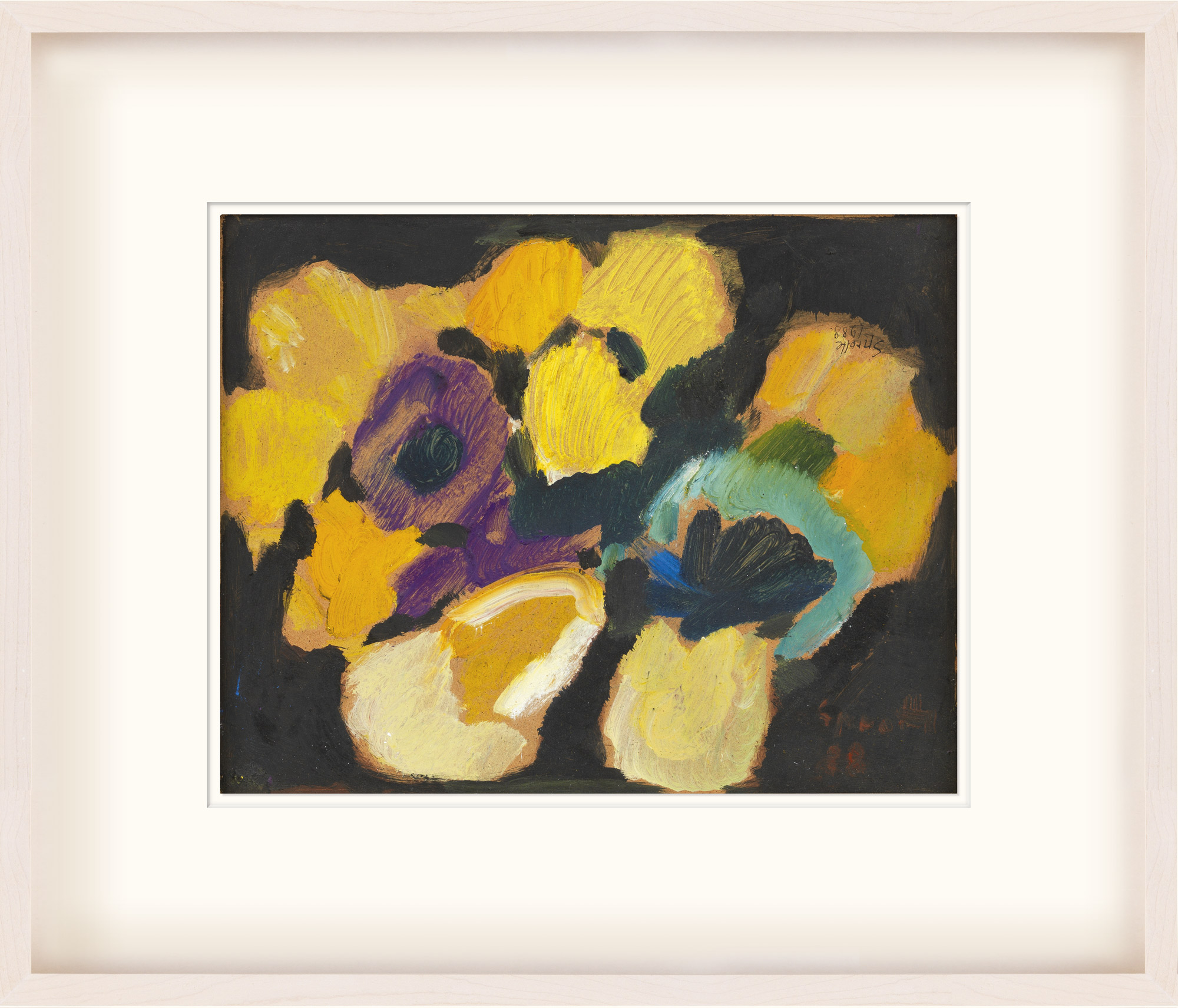 Siegward Sprotte: Bild ‚Blumen‘ (1988) (Unikat)