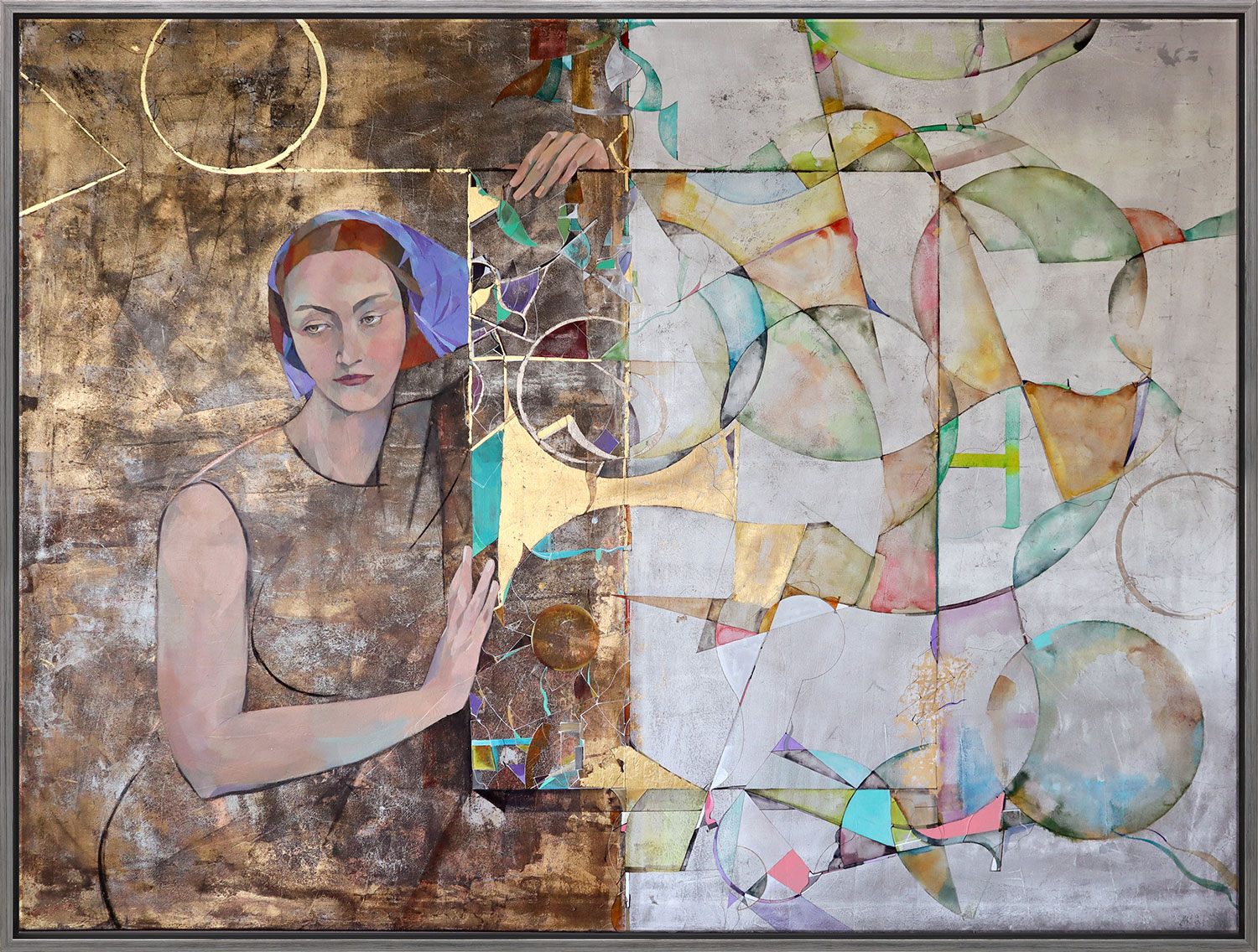 Picture "Through the Looking Glass" (2021) (Original / Unique piece), framed by Marina Krasnitskaya