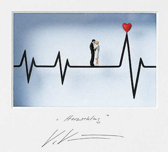 3D Picture "Heartbeat", framed by Volker Kühn