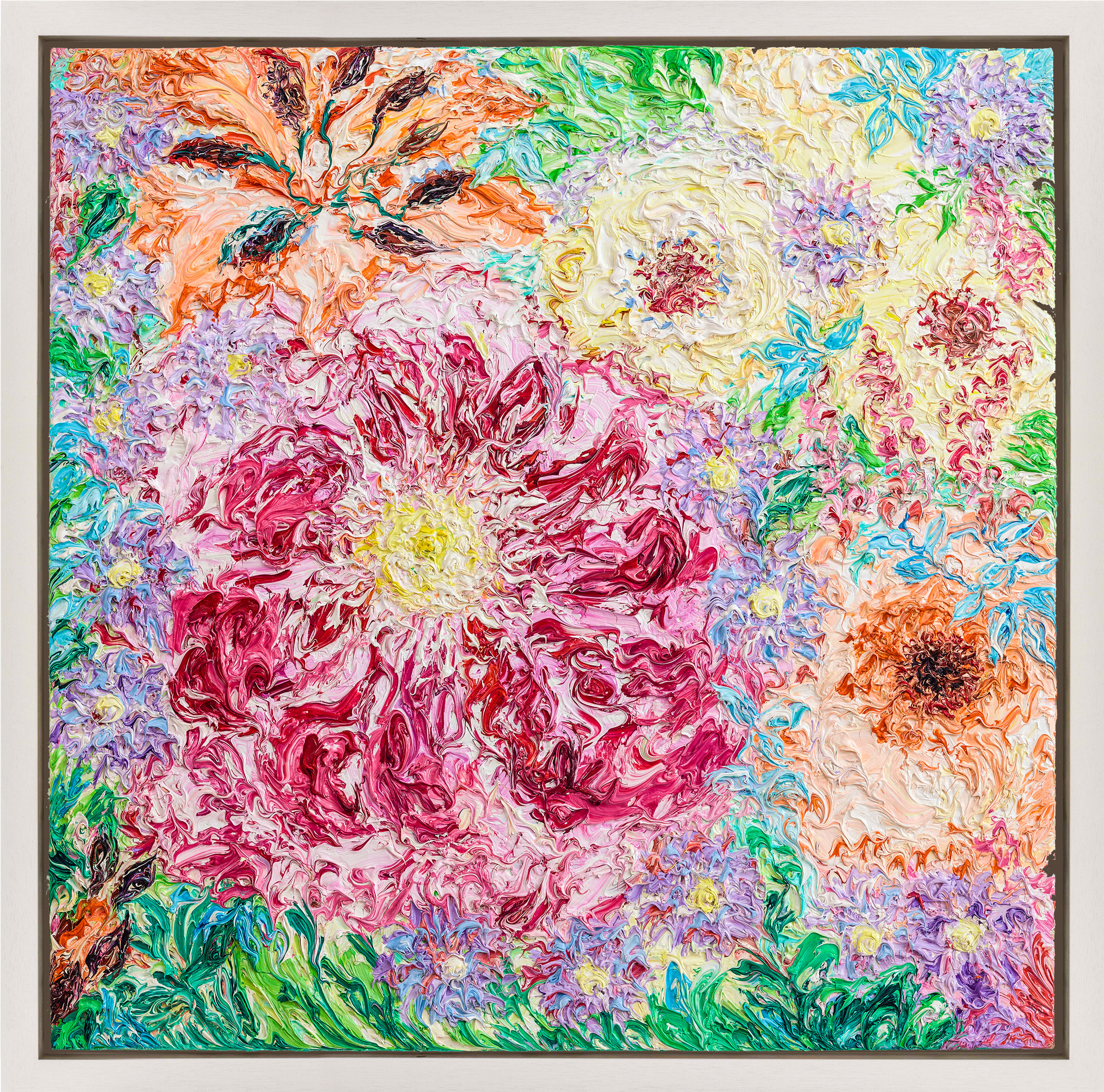 Bild "Im Garten des Künstlers-Sommerblumen" (Unikat) von Ansgar Skiba