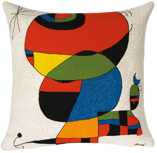 Kissenhülle "Frau, Vogel, Stern - Extrakt Nr. 1" von Joan Miró