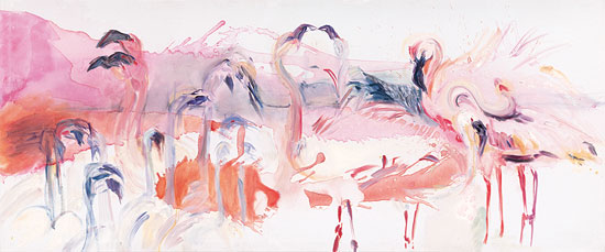 Bild "Flamingos", auf Keilrahmen von Daniela Flörsheim