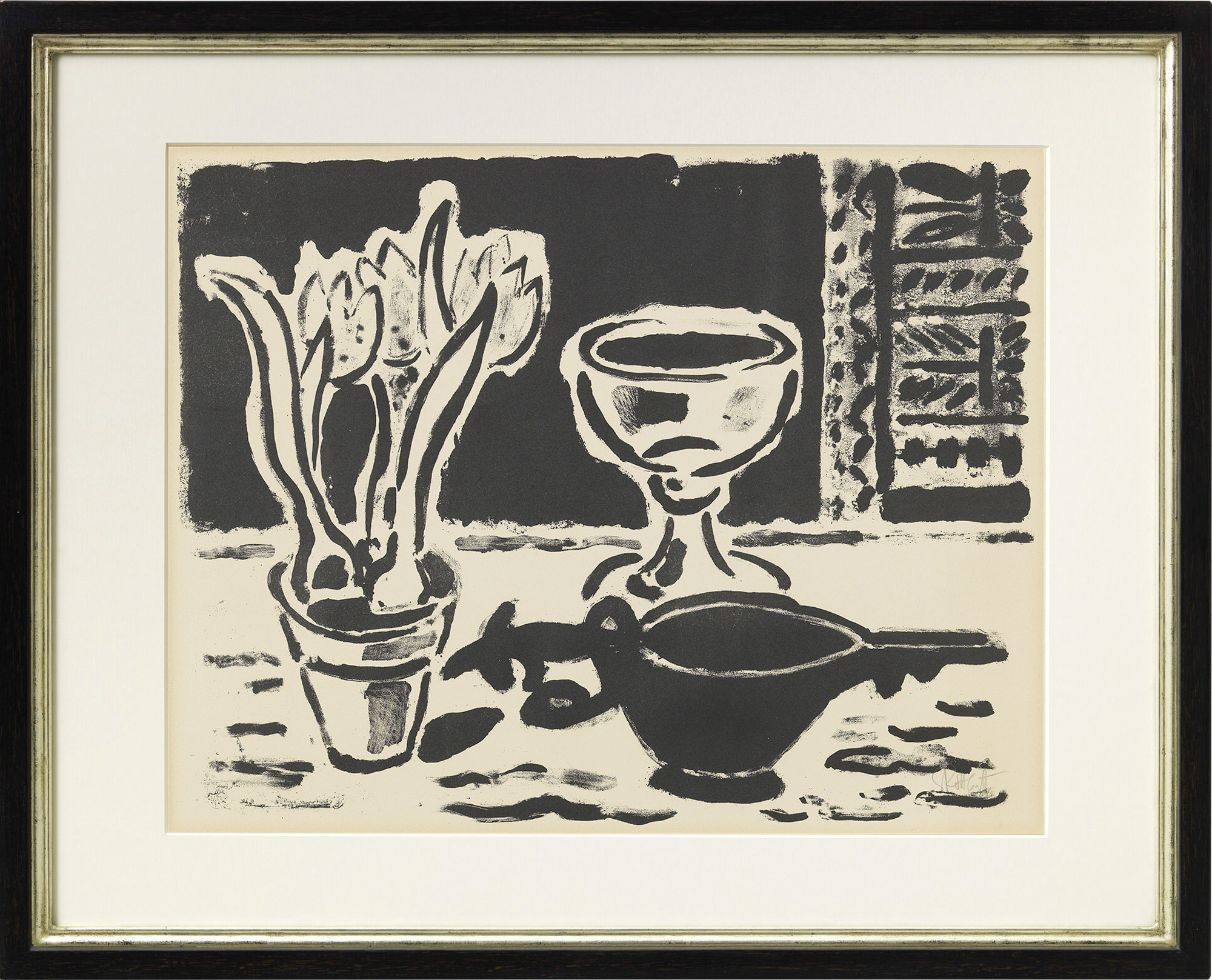 Karl Schmidt-Rottluff: Bild ‚Stillleben mit Krokustopf‘ (1953/54)