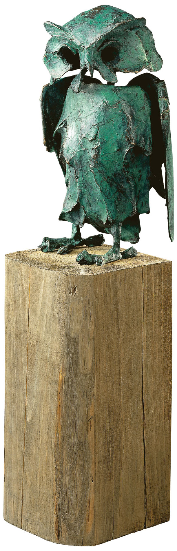 Skulptur "Eule" (1995), Bronze von Dieter Finke