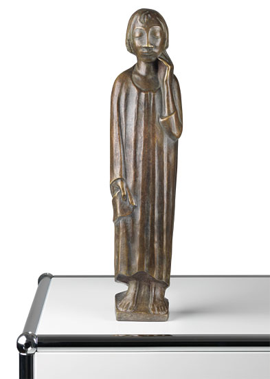 Skulptur "Der Sinnende II" (1934), Reduktion in Bronze von Ernst Barlach