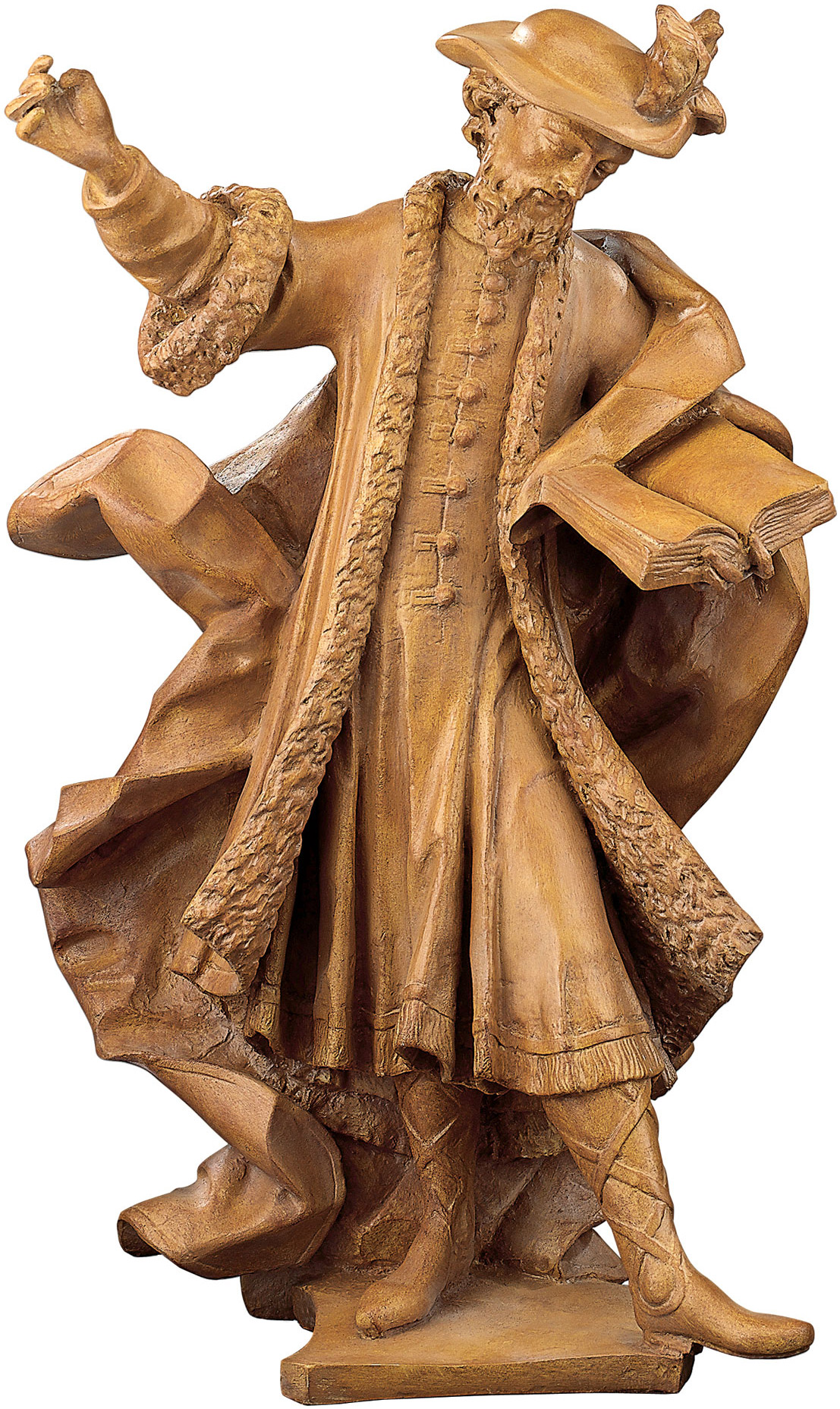 Sculpture "Cosmas", cast with wood finish by Mathias Obermayr