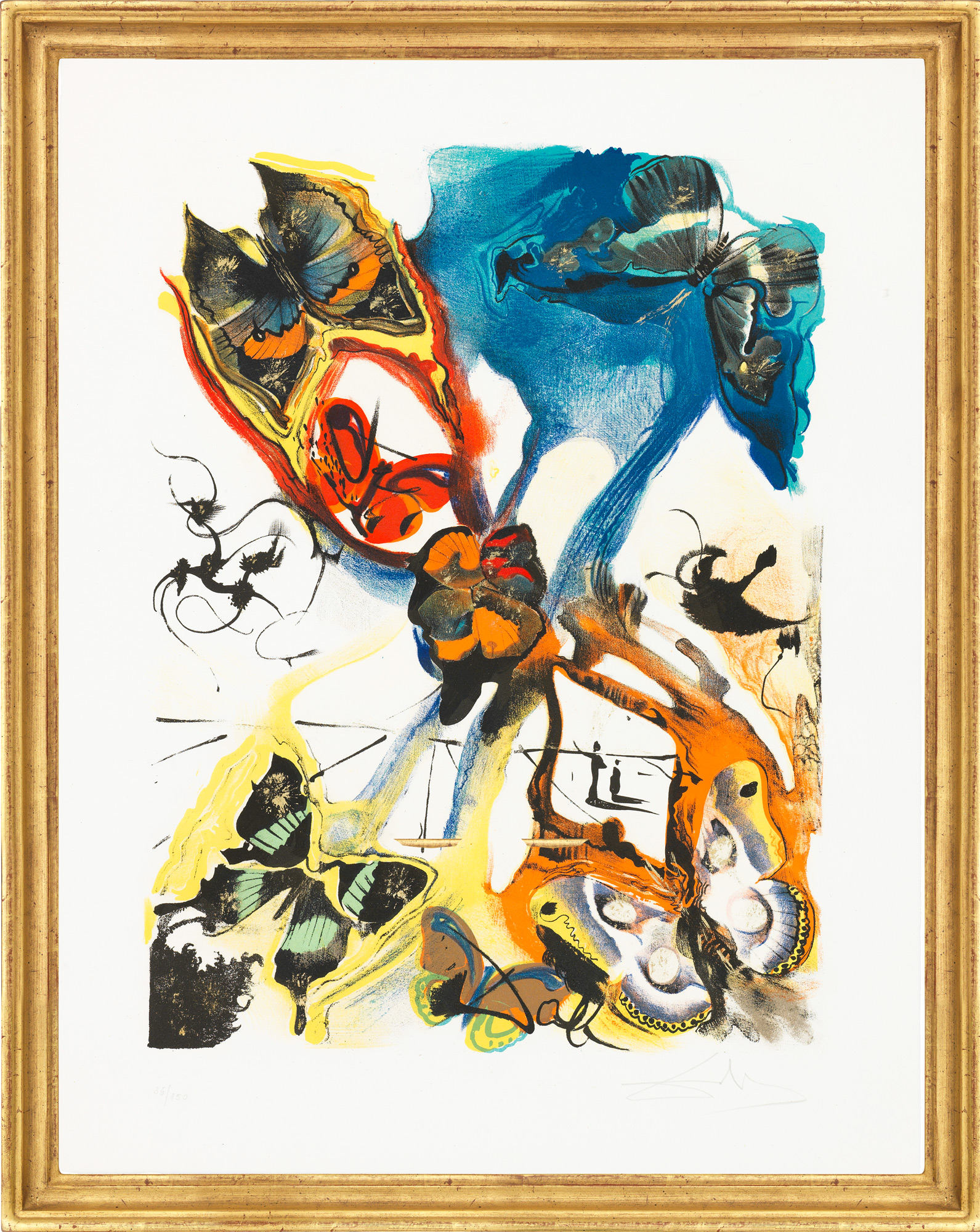 Salvador Dalí: Bild ‚Surrealistische Schmetterlinge‘ (1972)