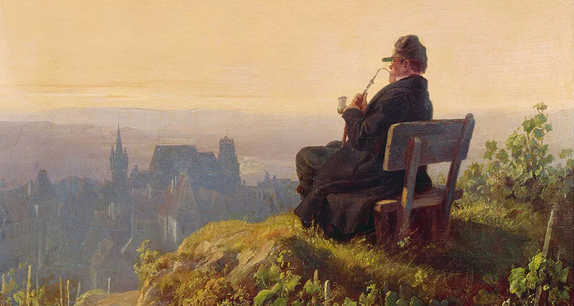 Carl Spitzweg: Picture 'Peaceful Evening' Carl Spitzweg: Picture 'Peaceful Evening'