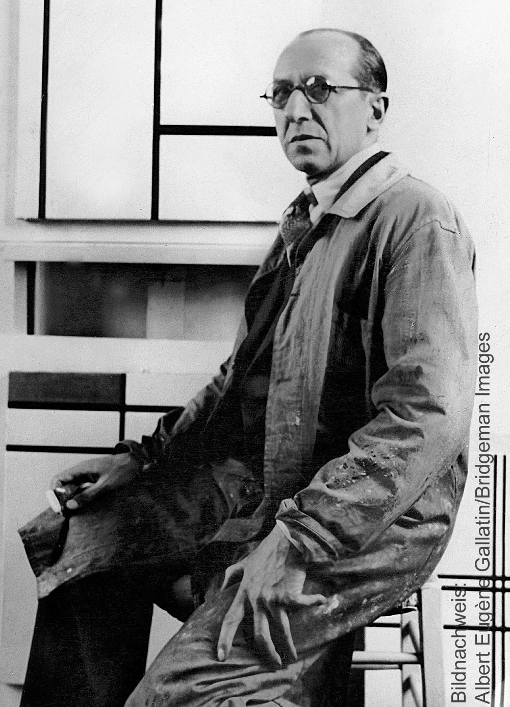 Porträt des Künstlers Piet Mondrian
