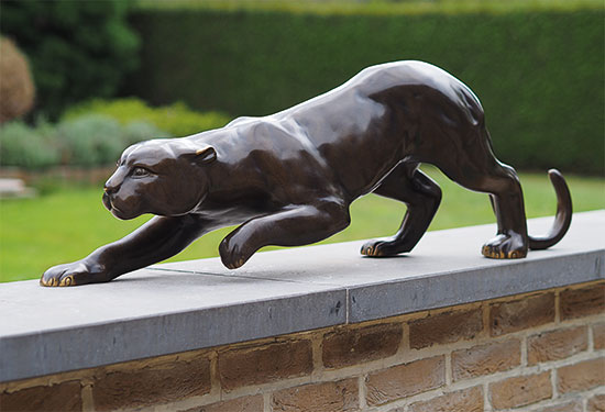 Garden sculpture "Panther", bronze