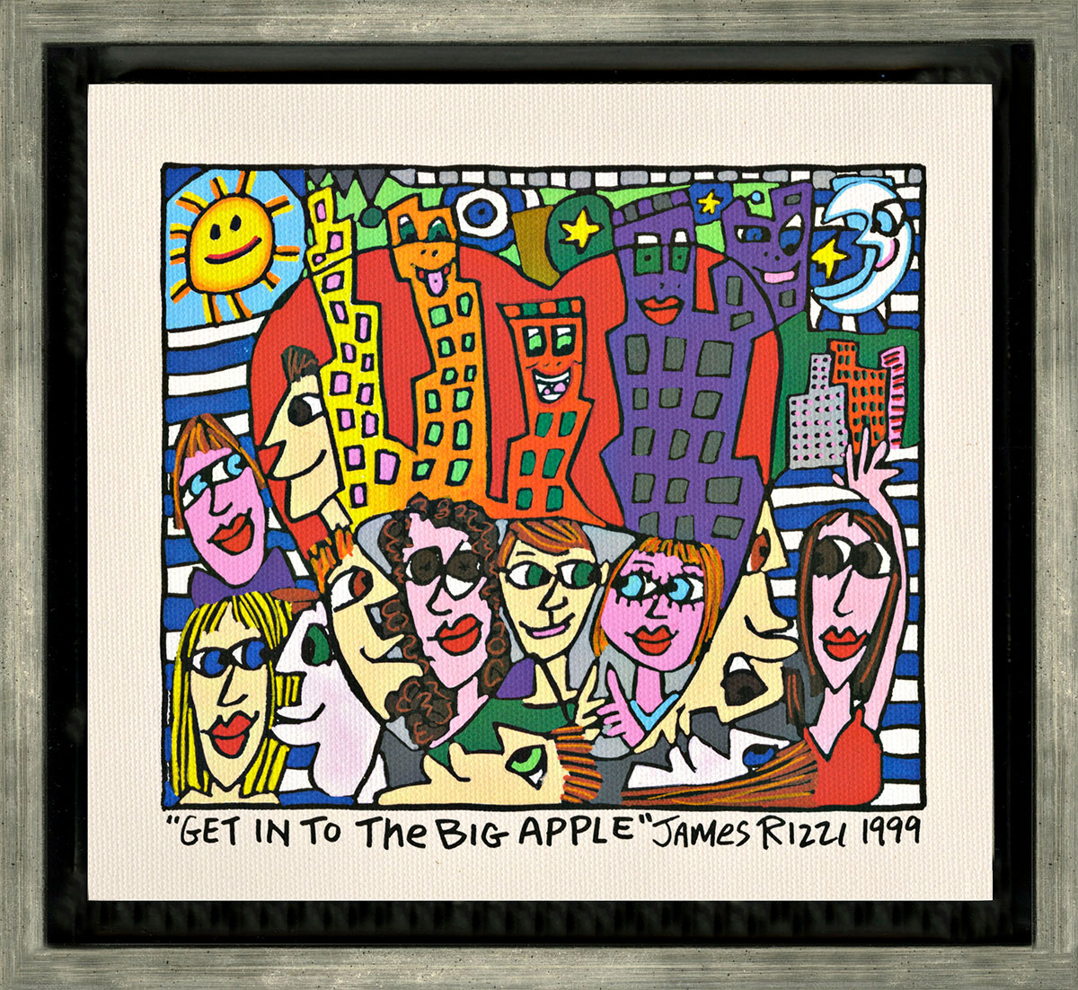 Picture "Get into the Big Apple", framed by James Rizzi