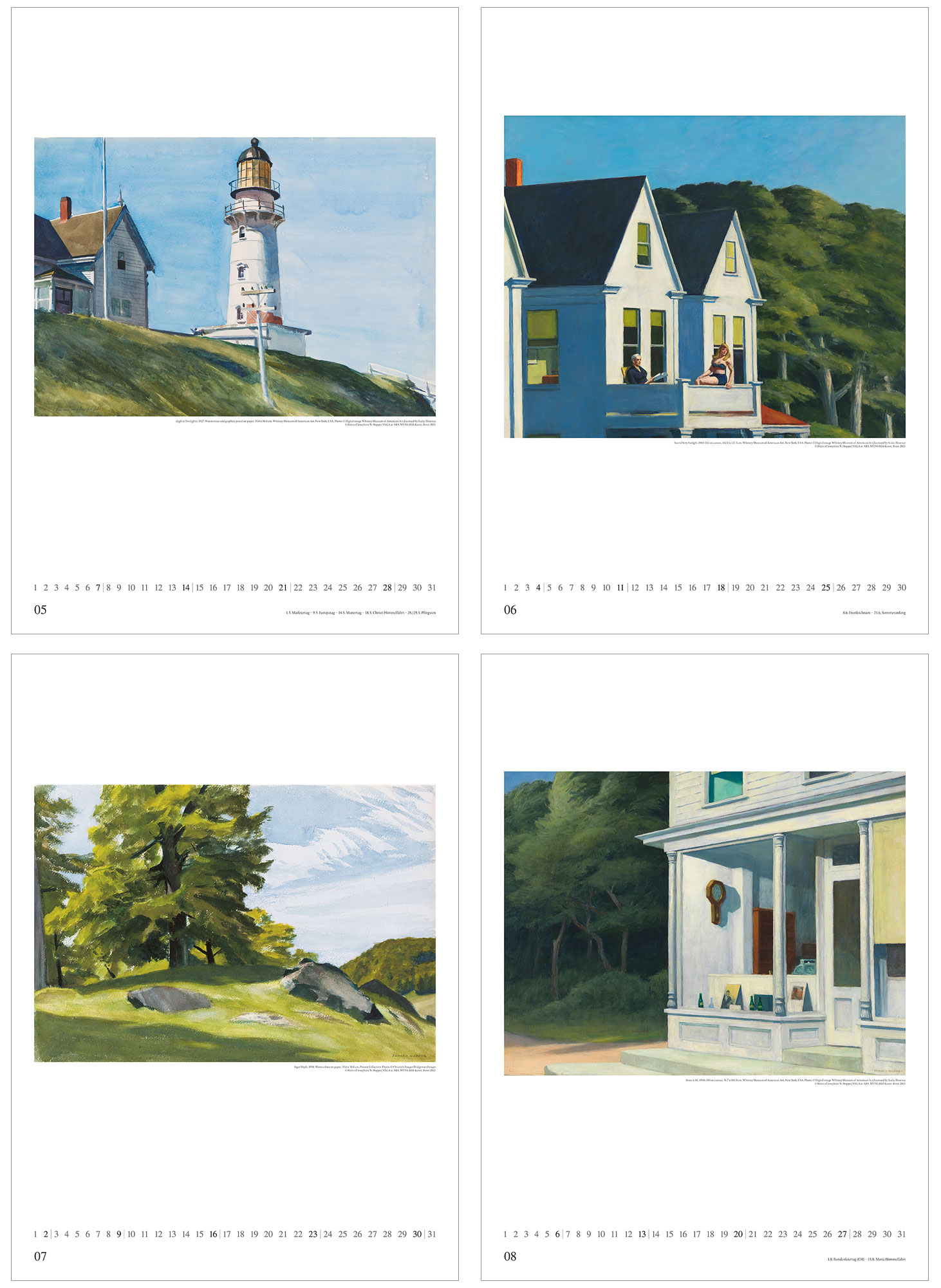 Künstlerkalender 2023 von Edward Hopper