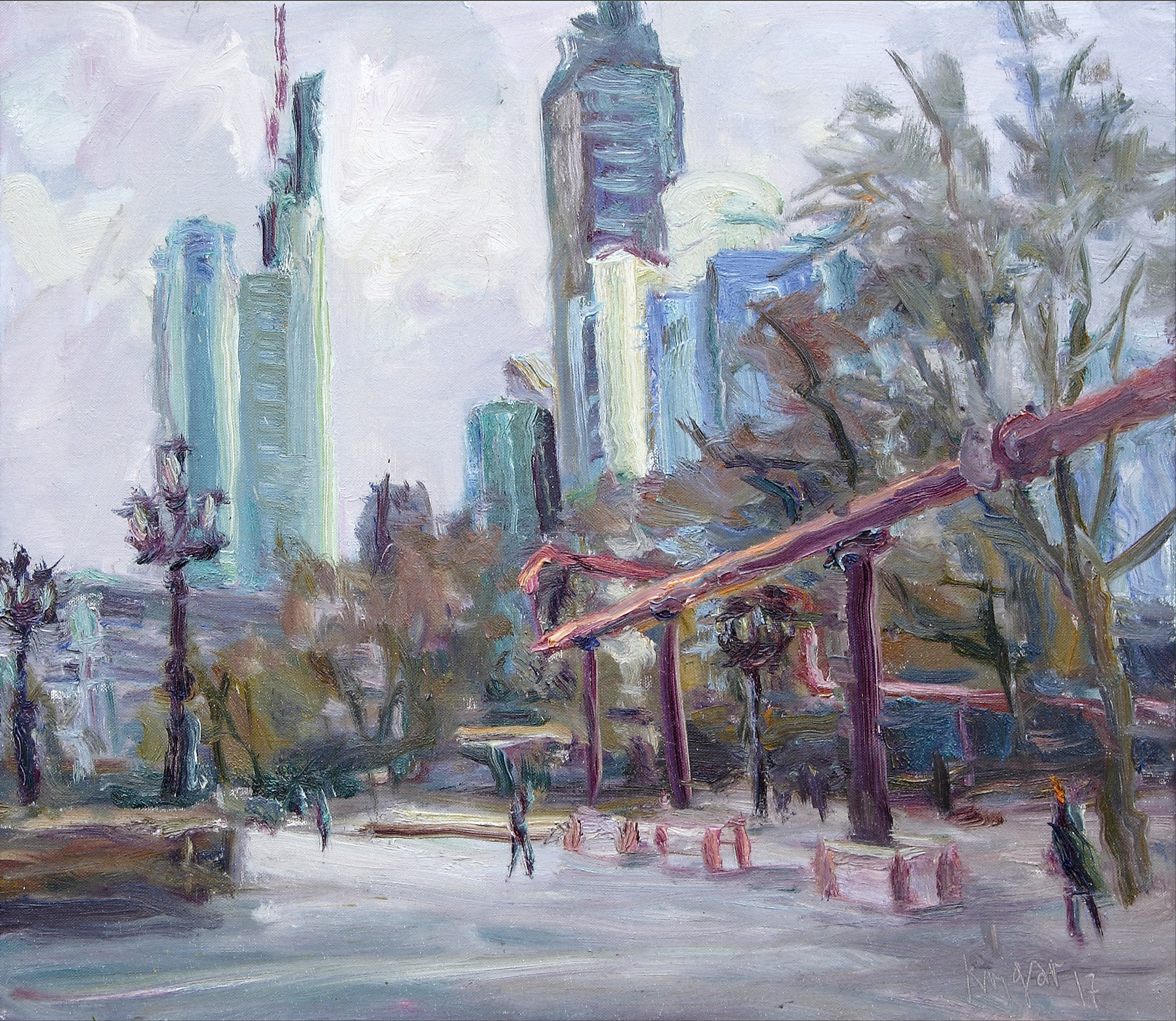 André Krigar: Bild ‚Vor der Alten Oper (Frankfurt)‘ (2017) (Unikat)