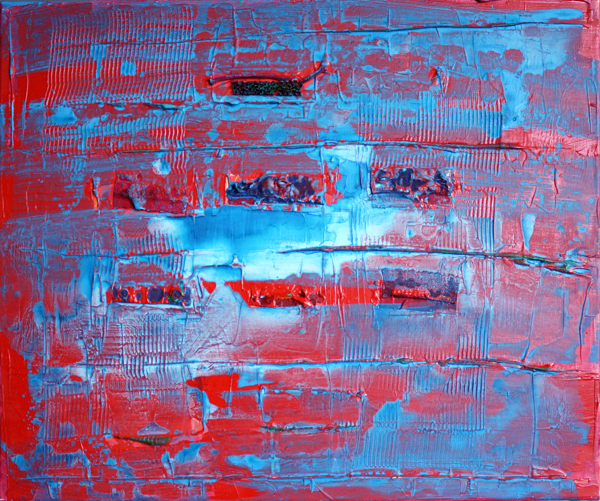 Josef Hirthammer: Bild ‚Rot-Blau‘ (2014) (Unikat)
