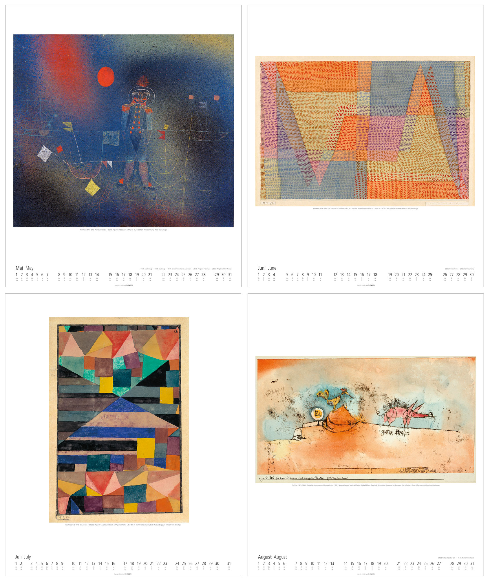Künstlerkalender 2023 von Paul Klee