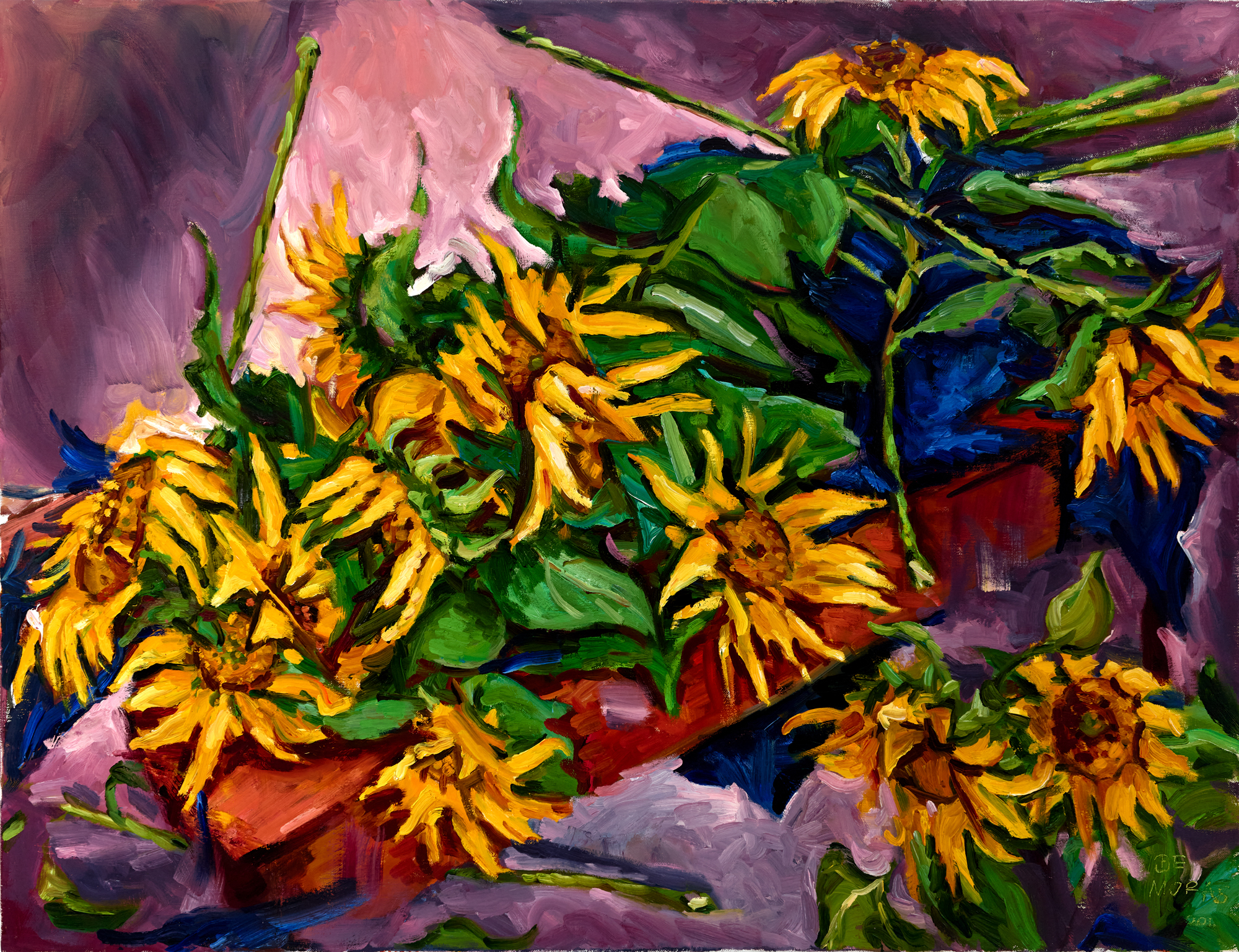 Bettina Moras: Bild ‚Sonnenblumen‘ (2011) (Unikat)