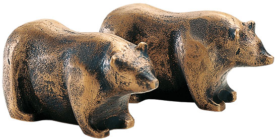 Klaus Börner: Skulpturengruppe ‚Abruzzenbär I + II‘, Bronze