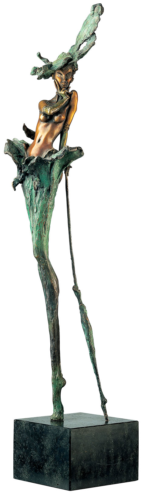 Marc van Megen: Skulptur ‚When the lady smiles‘ (1995), Bronze