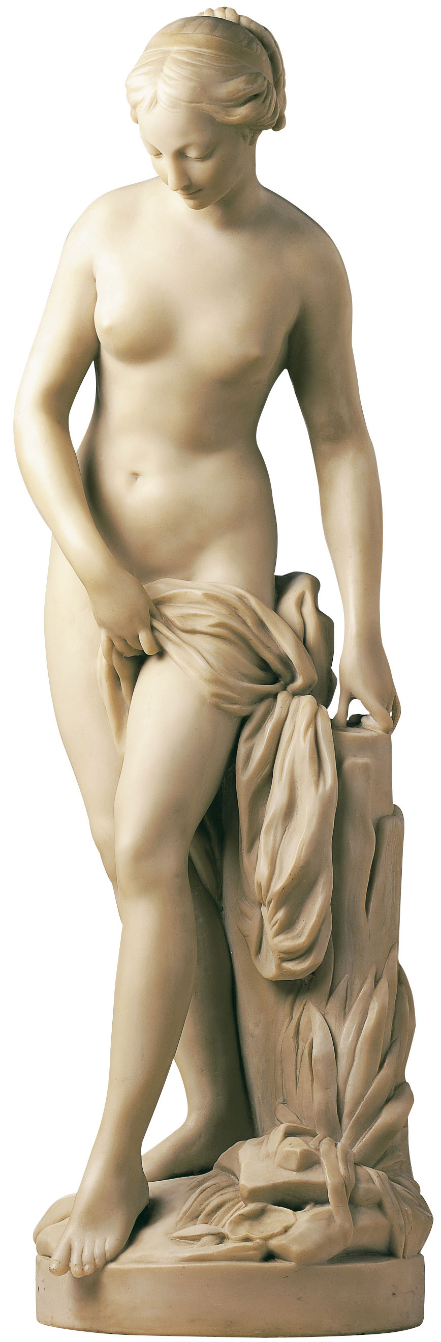 Etienne-Maurice Falconet: Skulptur ‚Badende‘ (Reduktion), Kunstmarmor