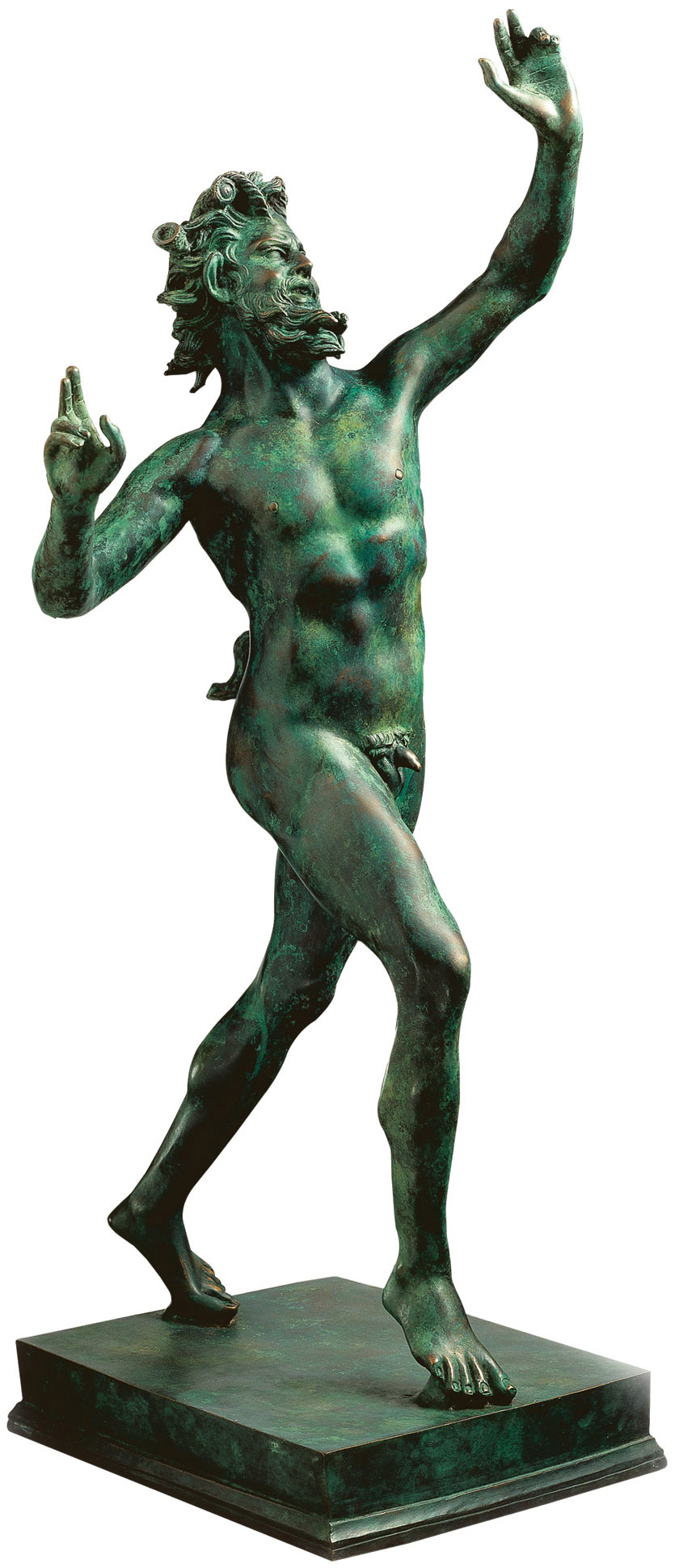 Skulptur ‚Fauno Danzante aus Pompeji‘ (Originalgröße), Version in Kunstbronze