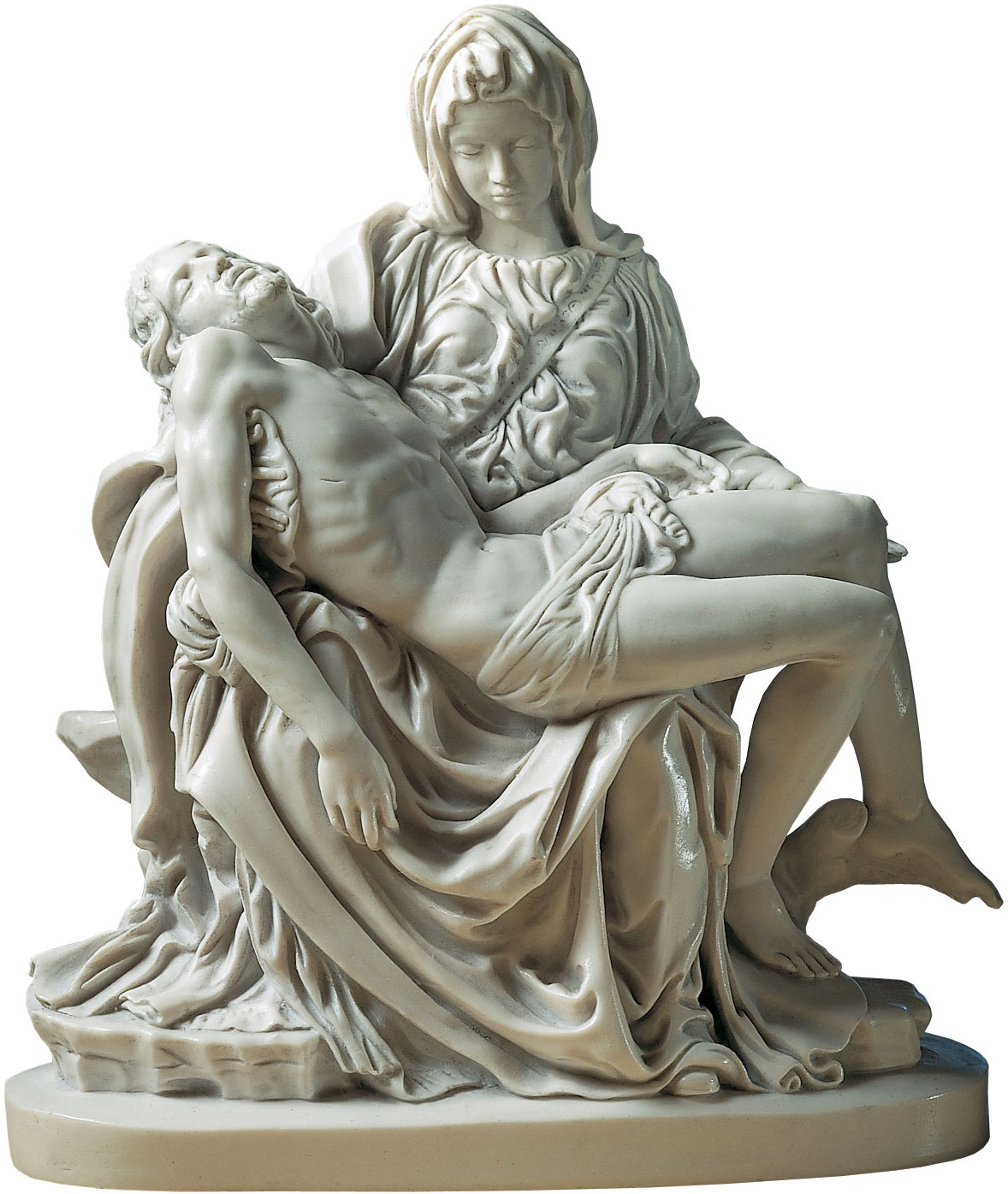 Michelangelo Buonarroti: Skulptur ‚Pietà‘ (1489-99), Reduktion in Kunstmarmor