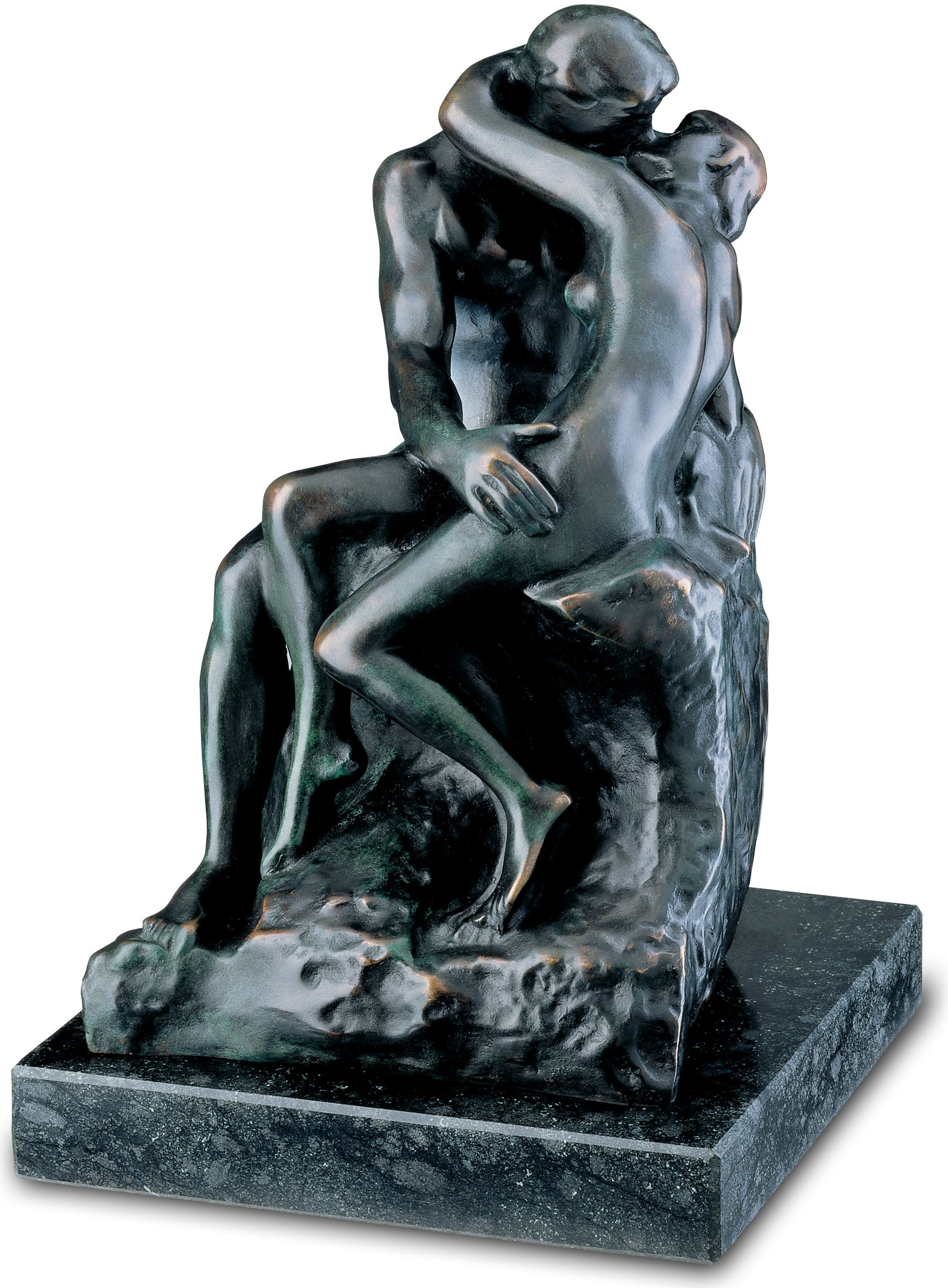 Auguste Rodin: Skulptur ‚Der Kuss‘ (27 cm), Version in Kunstbronze