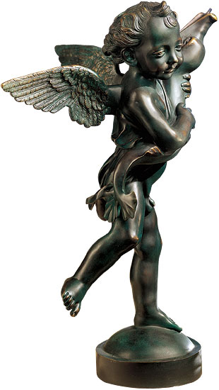 Andrea del Verrocchio: Skulptur ‚Putto mit Delfin‘, Bronze