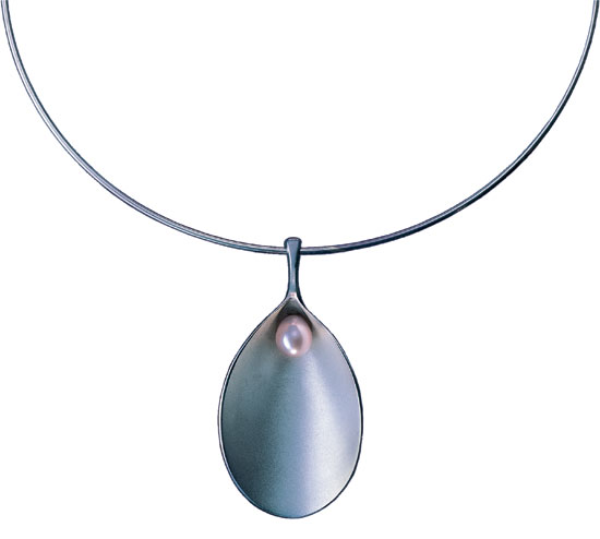 Paul Wunderlich: ‚Venus-Collier‘ mit Zuchtperle, Schmuck