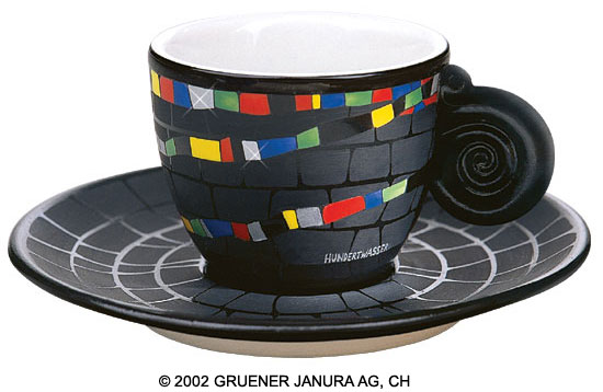 Friedensreich Hundertwasser: Espressotasse ‚HundertwasserHaus‘