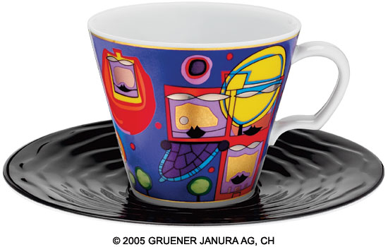 Friedensreich Hundertwasser: Tasse nach (846A) ‚Das Fensterrecht‘