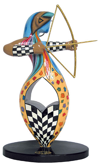 Tom’s Drag: Sternzeichen-Skulptur ‚Schütze/Sagittarius‘ (23.11.-21.12.), Kunstmarmor handbemalt