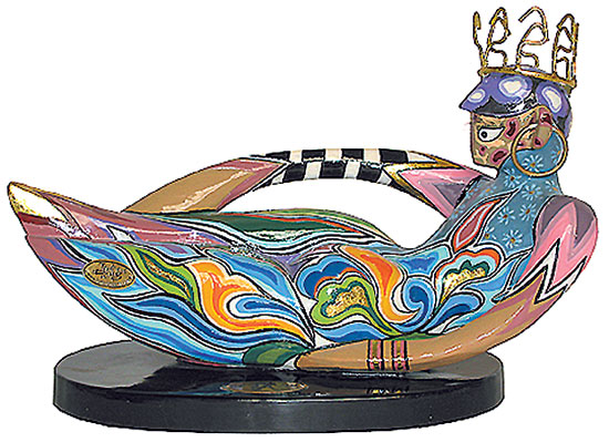 Tom’s Drag: Sternzeichen-Skulptur ‚Wassermann/Aquarius‘ (21.1.-19.2.), Kunstmarmor handbemalt