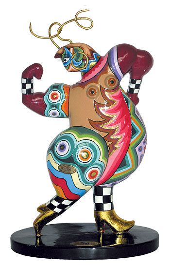 Tom’s Drag: Sternzeichen-Skulptur ‚Widder/Aries‘ (21.3.-20.4.), Kunstmarmor handbemalt