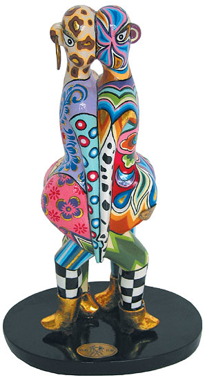Tom’s Drag: Sternzeichen-Skulptur ‚Zwilling/Gemini‘ (21.5.-21.6.), Kunstmarmor handbemalt