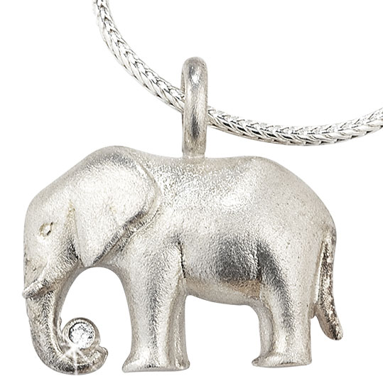 Christiane Wendt: Collier ‚Glückselefant‘, Version Silber, Schmuck