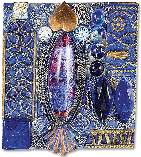 Petra Waszak: Brosche ‚Hommage à Emilie‘ – nach Gustav Klimt, Schmuck
