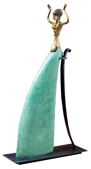 Paul Wunderlich: Skulptur ‚Pythia‘, Bronze