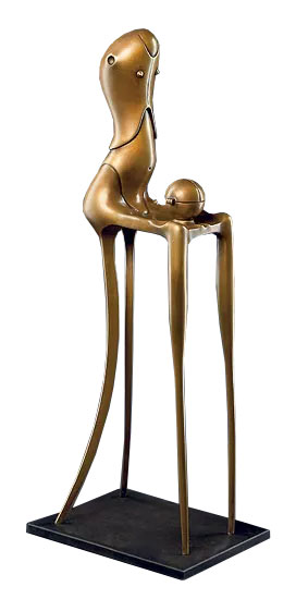 Paul Wunderlich: Skulptur ‚Chairman‘, Bronze