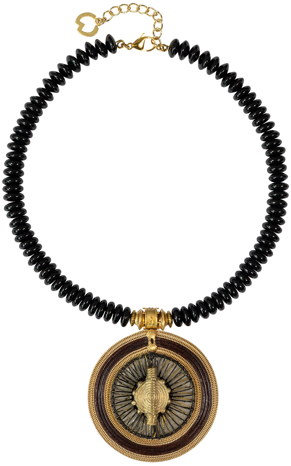 Petra Waszak: Onyxcollier ‚Queen of Saba‘, Schmuck