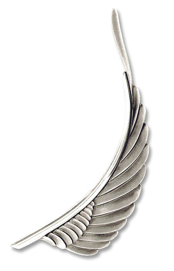 Paul Wunderlich: Brosche ‚Silver Swing‘, Schmuck