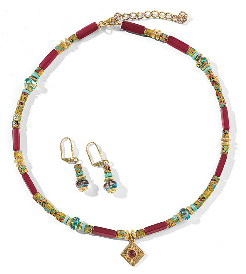 Petra Waszak: Schmuckset ‚Goldregen‘
