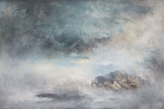 Susann Ohlendorf: Bild ‚Blue shades of dawn‘ (2010), auf Keilrahmen