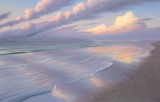 Michael Krähmer: Bild ‚Abendlicher Strand III‘, auf Keilrahmen