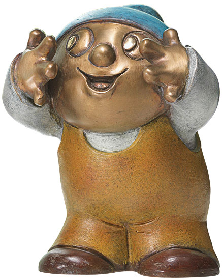 Wolf Gerlach: Skulptur ‚Mainzelmännchen Conni‘, Version in Bronze