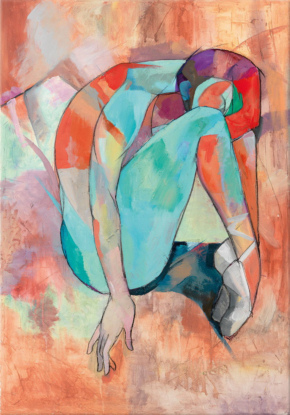Marina Krasnitskaya: Bild ‚Ballerina‘, auf Keilrahmen