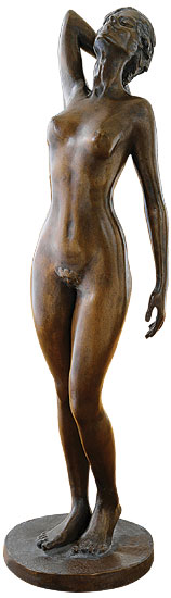 Serge Mangin: Skulptur ‚Eva‘, Bronze