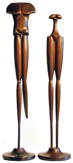 Paul Wunderlich: Skulpturenpaar ‚Liaison‘, Bronze