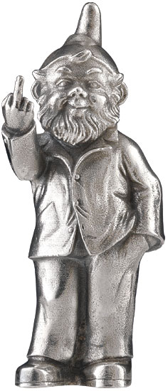Ottmar Hörl: Skulptur ‚Sponti-Zwerg‘, Version versilbert