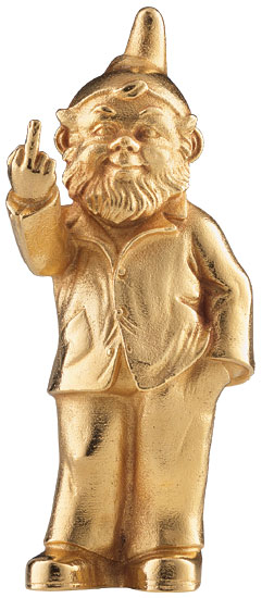 Ottmar Hörl: Skulptur ‚Sponti-Zwerg‘, Version vergoldet